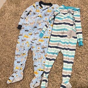 Carter's Blue and Teal Animal Print Footies